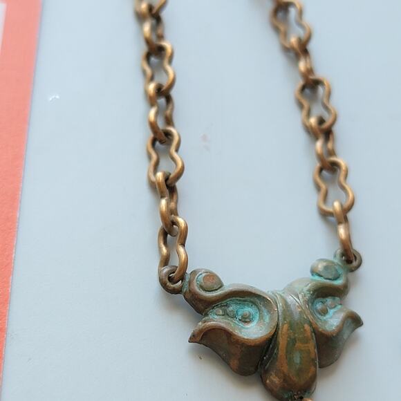 We Dream In Colour
Verdigris Brass Whale Necklace - Picture 3 of 6
